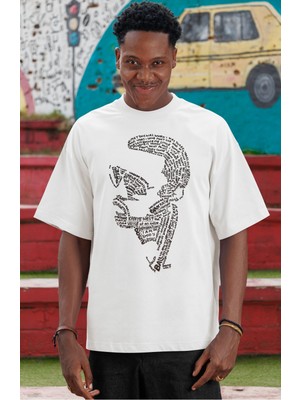 Sevbano Kanye West Rapper Şarkıcı Ön Baskılı Unisex Oversize Tişört