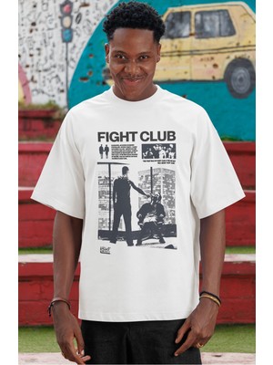 Sevbano Fight Club Tyler Durden Efsane Film Ön Baskılı Unisex Oversize Tişört