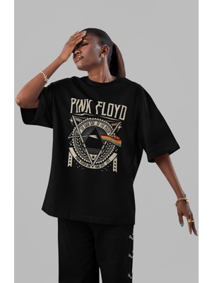 Sevbano Pink Floyd Müzik Grubu Ön Baskılı Unisex Oversize Tişört