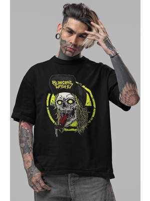 Sevbano Municipal Waste Rock Metal Müzik Grubu Ön Baskılı Unisex Oversize Tişört