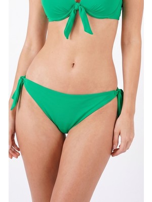Loya Yeşil Basic Yandan Bağlamalı Brazilian Tek Alt Bikini