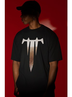 Sevbano Trivium Rock Metal Müzik Grubu Ön Baskılı Unisex Oversize Tişört