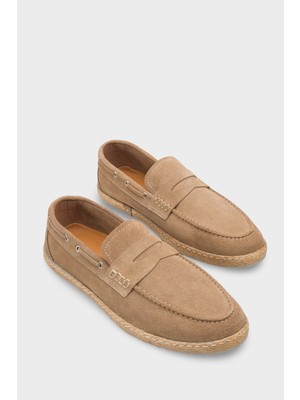 Capone Outfitters Aube Hakiki Deri Süet İçi Hakiki Deri Astarlı Erkek Loafer Ayakkabı