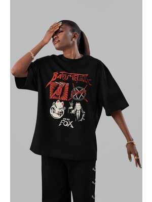 Sevbano Babymetal Rock Metal Müzik Grubu Ön Baskılı Unisex Oversize Tişört