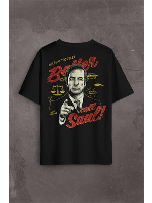 Kendim Seçtim Better Call Soul Breaking Bad Dizi Film Sırt Ön Baskılı Oversize Tişört Unisex T-Shirt
