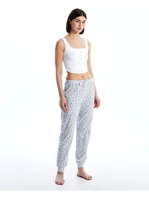 Lc Waikiki Yeni Sezon Beli Lastikli Baskılı Kadın Jogger Pijama Altı