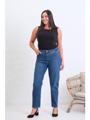 Lacarino 7531 Mom Kadın Jean Pantolon
