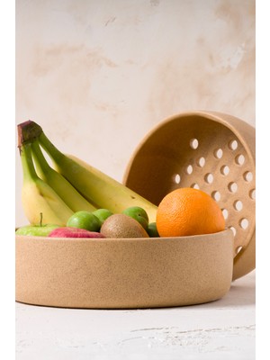 Koza Home Satin Bej Büyük El Yapımı Dekoratif Süzgeç 8603