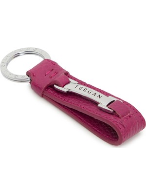 Tergan Fuşya Hakiki Deri Unisex Anahtarlık - S1AN00000243-C42