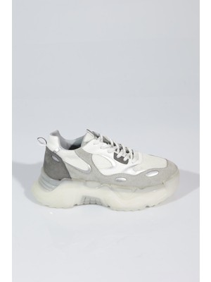 Dgn 80157 Kadin Bağcikli Kalin Taban Spor Ayakkabi