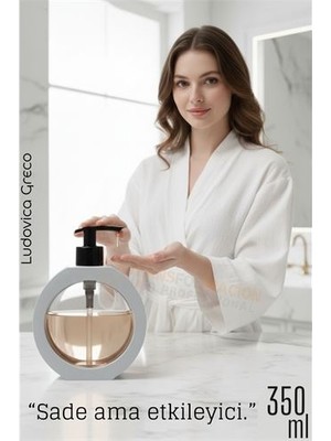 Meks Sıvı Sabunluk – Kırık Beyaz Renk 350 ml  Modern Tasarım  - HEP-9051-5561