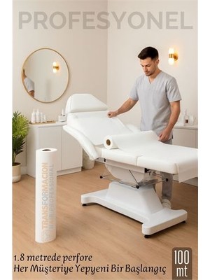 Meks Tek Kullanımlık 60 cm x 100 M 1.80 mt Perforeli Sedye Örtüsü – Muayene ve Gü - HEP-2259-897