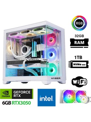 Xaser Sword X130 I7 12700KF 32GB Ram 1tb M.2 Nvme SSD 6gb RTX3050 Sıvı Soğutmalı Oyuncu Tavsiye Sistem