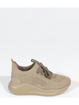 Dgn 745 Kadin Bağcikli Örgülü Sneaker Ayakkabi