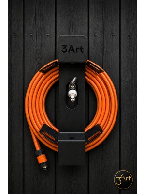 Hortum 3Art Metal Askısı Duvara Monte Bahçe Düzenleyici Siyah 68 cm Uzunlukta Tekil Ürün