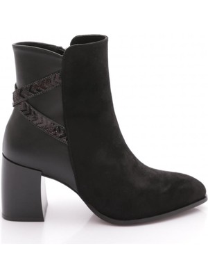 Dgn 901 Kadin Silver Taşli Topuklu Bot