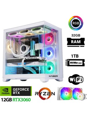 Xaser Sword X100 Ryzen 5 5600 32GB Ram 1tb M.2 Nvme SSD 12GB RTX3060 Sıvı Soğutmalı Oyuncu Tavsiye Sistem