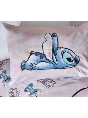 Taç Zorluteks Out Lilo & Stitch Desenli 2 Adet %100 Pamuk Kumaş Yastık Kılıfı 50X70 cm
