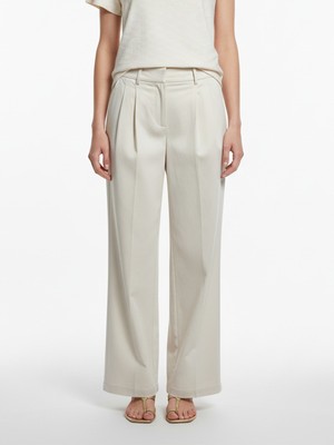 Xint Kadın Bej Doğal Akışlı Oversize Pantolon