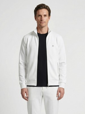 Xint Erkek Beyaz Pamuk Dokulu Regular Fit Sweatmont