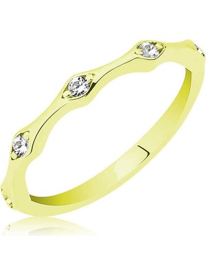 Hanno Telkari Gümüş Altın Beştaş Mekik Bayan Yüzük