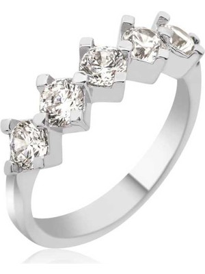 Hanno Telkari Gümüş 5 Taş Bayan Yüzük