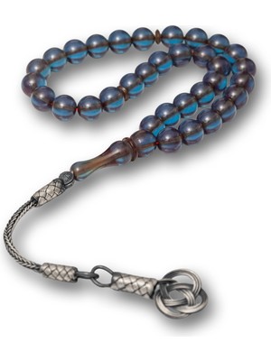 Hanno Telkari Gümüş Kazaz Püsküllü Şeffaf Sıkma Kehribar Tesbih