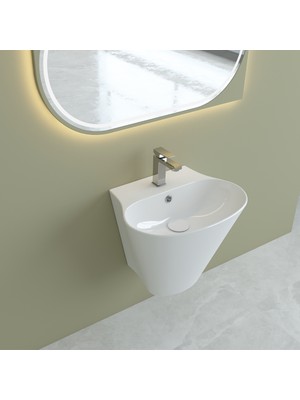 Turavit Minia Monoblok Batarya Delikli Beyaz Lavabo MN5027