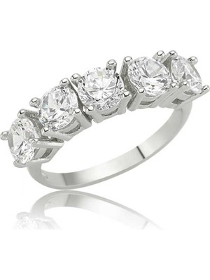 Hanno Telkari Gümüş 5 Taş Bayan Yüzük