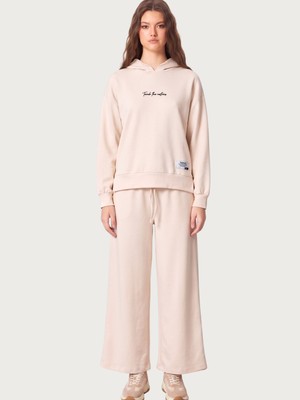 My Flamenco Modal Karışımlı Geniş Paça Oversize Kapüşonlu Eşofman Takım