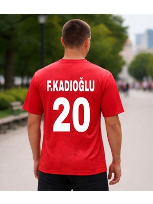 Bite Nose Türkiye F.kadıoğlu 20 Numara Yetişkin 2026/28 Milli Takım Forma T-Shirt Özel Tasarım Yeni Sezon