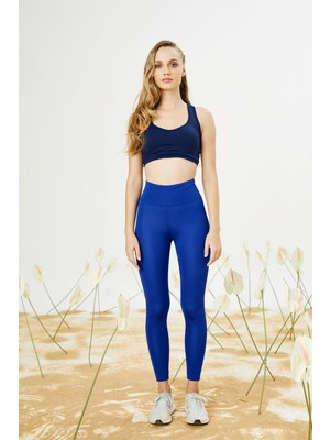 Yoga Zero Yüksek Bel Push Up Tayt Indigo Toparlayıcı Kumaş