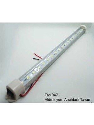 Universal 12V 50CM Alüminyum Gövde Anahtarlı LED Tavan Lamba Beyaz