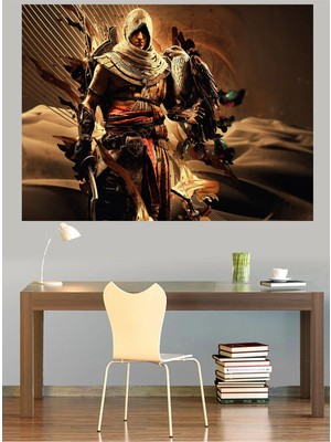 Mushen Studio Assassin's Creed Bayek Kartal Çöl Kanvas Tablo Epik Duvar Dekoru Sanat Eseri Çerçevesiz Ev Ofis