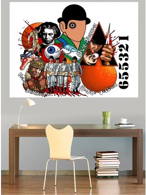 Mushen Studio A Clockwork Orange Alex Delarge Pop Art Kanvas Tablo Duvar Dekoru Sanat Eseri Çerçevesiz Ev Ofis