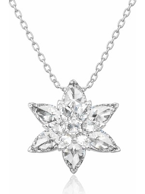 Hanno Telkari Gümüş Beyaz Lotus Çiçeği Bayan Kolye
