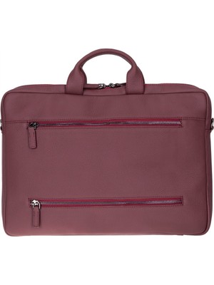 PLM Truro Hakiki Deri Laptop Çantası 16", Seyahat Uyumlu Evrak Çantası