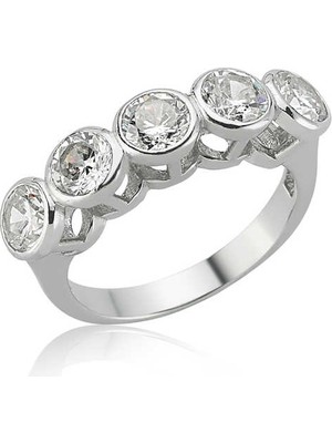 Hanno Telkari Gümüş 5 Taş Bayan Yüzük