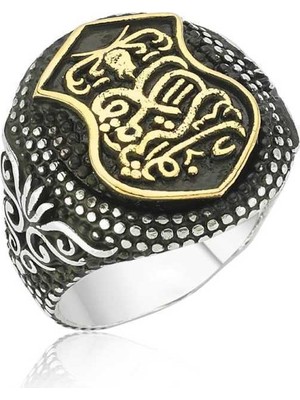 Hanno Telkari Gümüş Kadem-I Şerif Erkek Yüzük