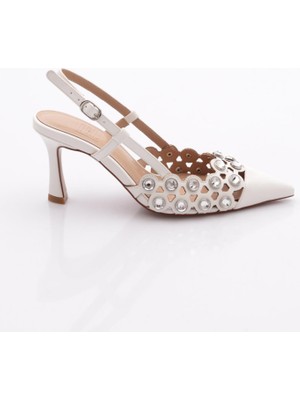 Dgn 7091 Kadin Taşli Topuklu Ayakkabi