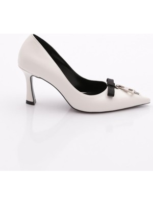 Dgn 7098 Kadin Aksesuarli Topuklu Ayakkabi