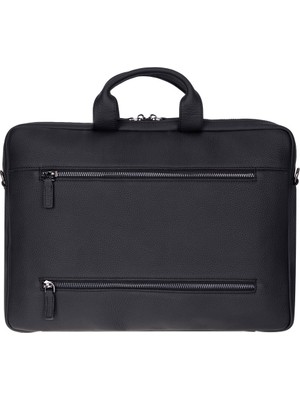 PLM Truro Hakiki Deri Laptop Çantası 16", Seyahat Uyumlu Evrak Çantası