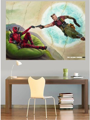 Mushen Studio Deadpool Cable The Second Coming Kanvas Tablo Marvel Duvar Dekoru Sanat Eseri Çerçevesiz Ev Ofis