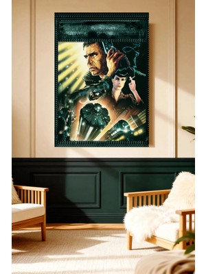 Mushen Studio Blade Runner Ikonik Portre Kanvas Tablo Modern Duvar Dekoru Sanat Eseri Çerçevesiz Ev Ofis