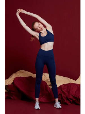 Yoga Zero Carol Bra Mor Sırtı Açık Tül Detaylı Toparlayıcı Spor Sütyeni