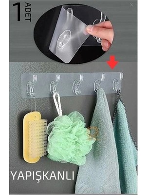 Twin Store 5 Pinli Yapışkanlı Askı Xenoty 716049