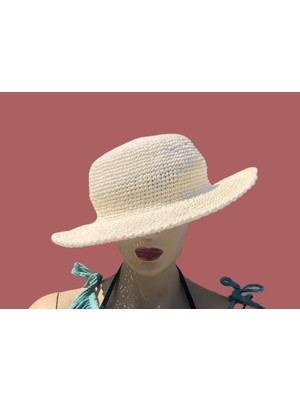 Nesrin Şapka Kağıt İp El Örgüsü