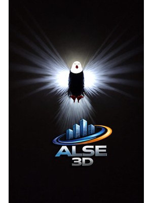Alse 3D Kartal Figirlü Duvara Asmalı Gece Lambası