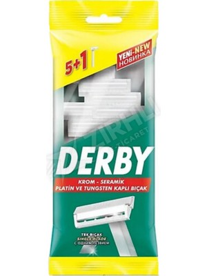 5 Adet Derby Tek Bıçak 5 + 1 Poşet