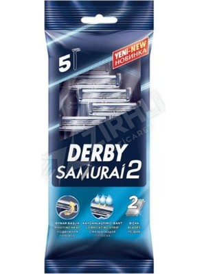 5 Adet Derby Samurai 2 Bıçaklı 5'li Poşet Klasik
